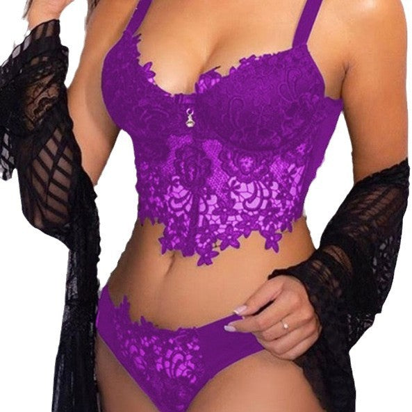 Sexy Lace Lingerie Two-Piece Nightgown
