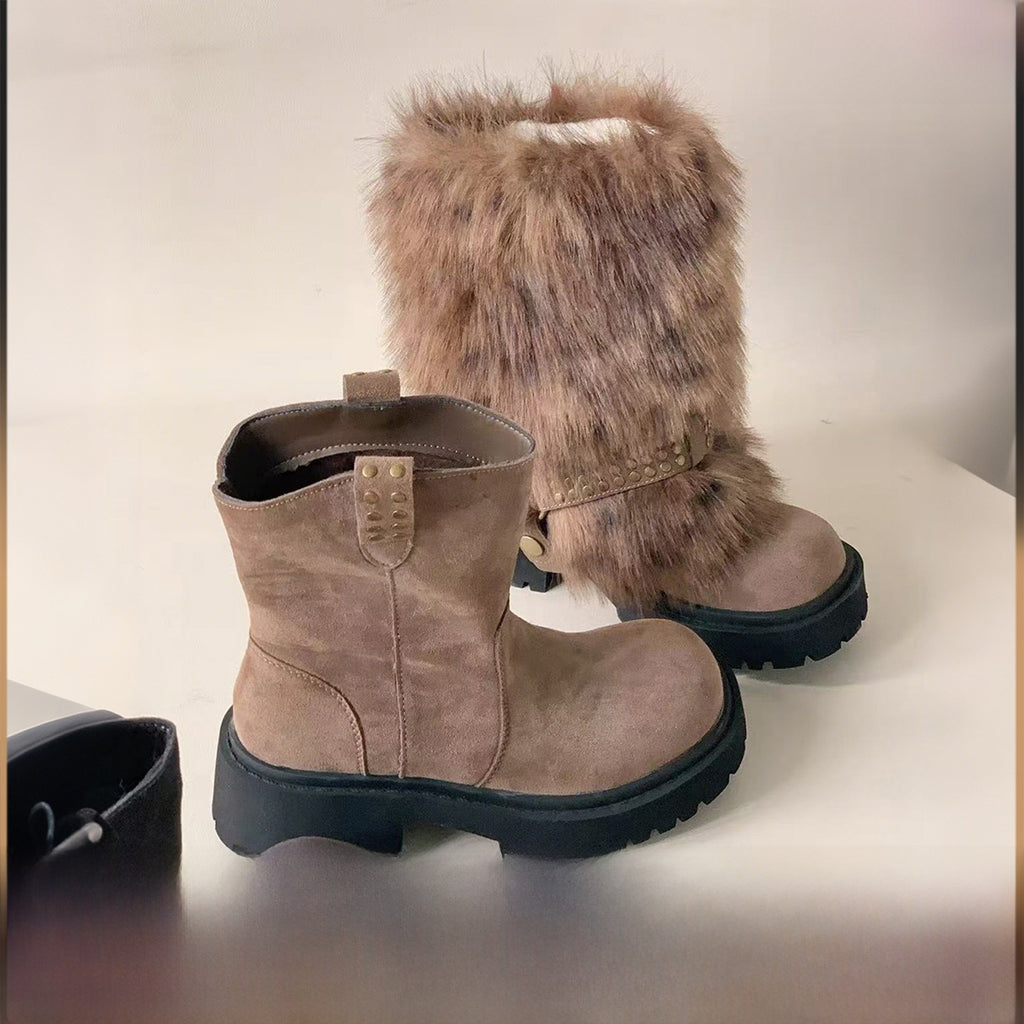 fleece snow boots