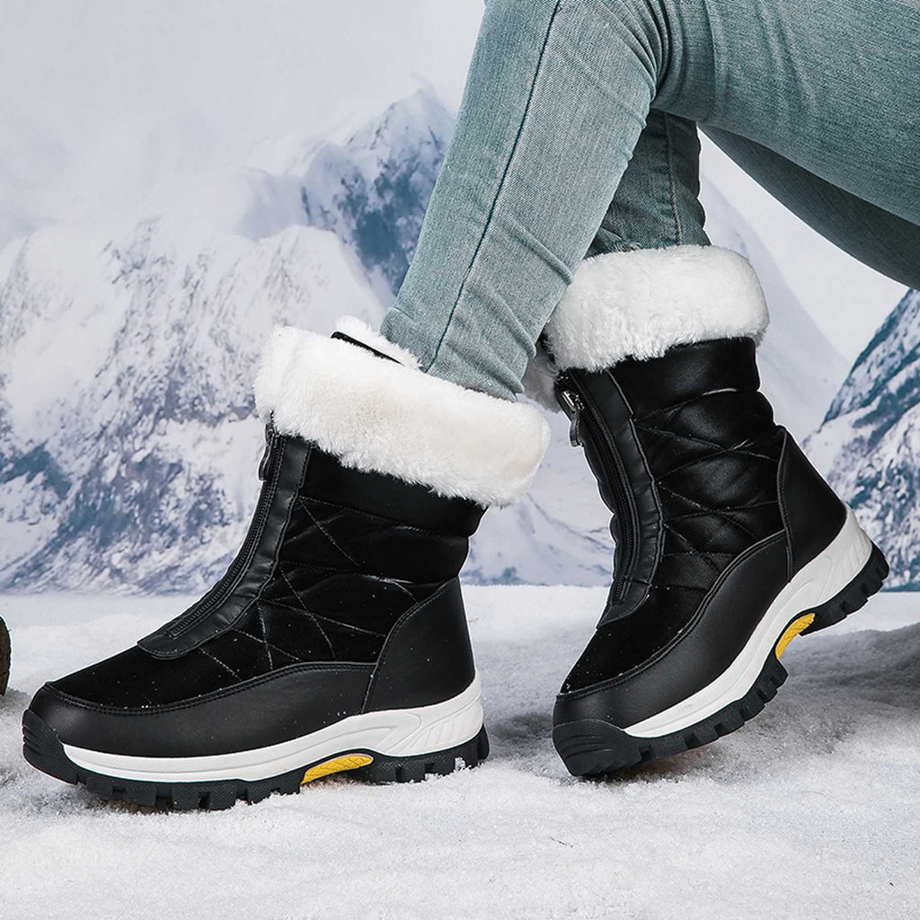 Women Fleece Lined Snow Boots Anti Slip Winter Warm Outdoor Boots