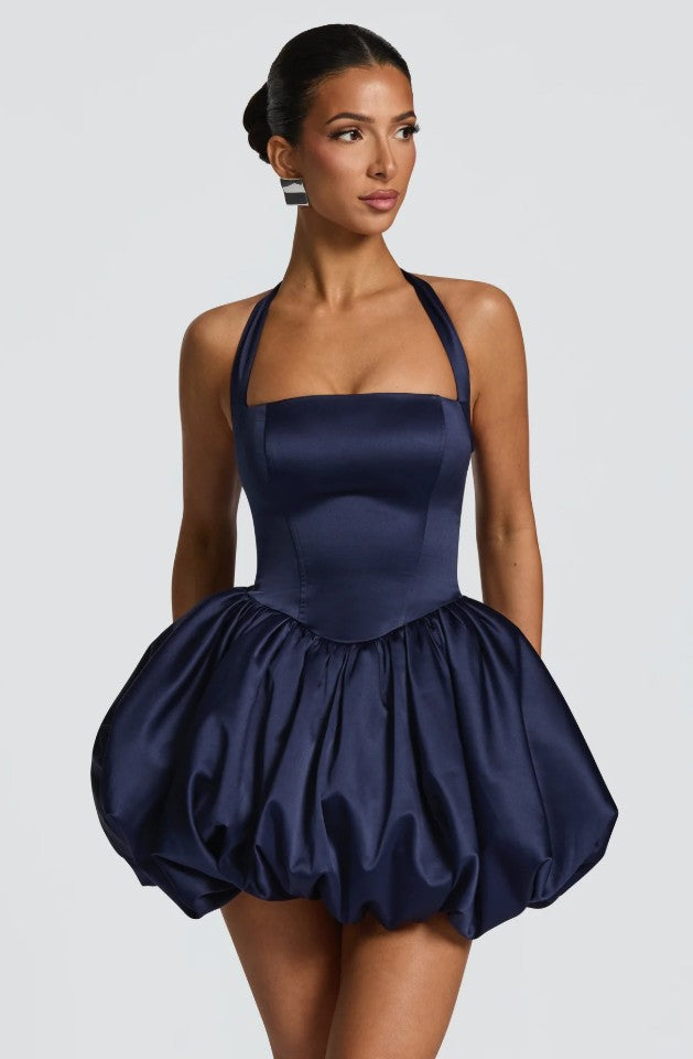 Halterneck Lace-Up Dress
