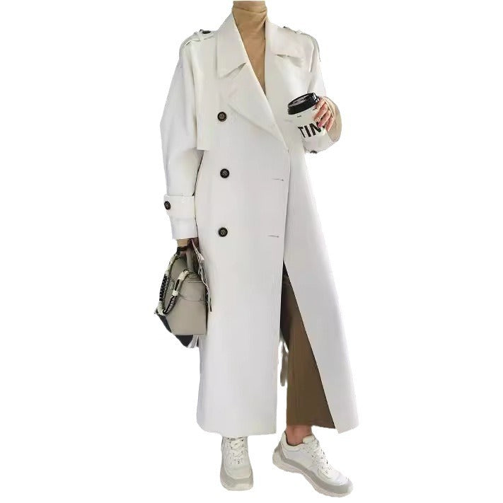 Womens Double Breasted Trench Coat