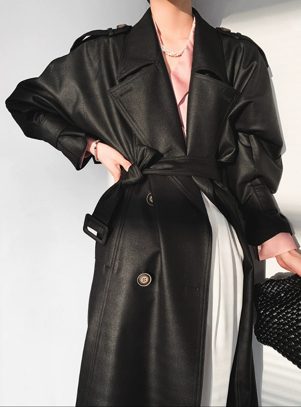 Womens Double Breasted Trench Coat
