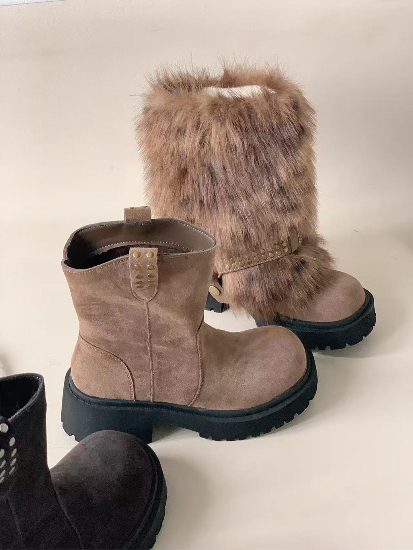 fleece snow boots