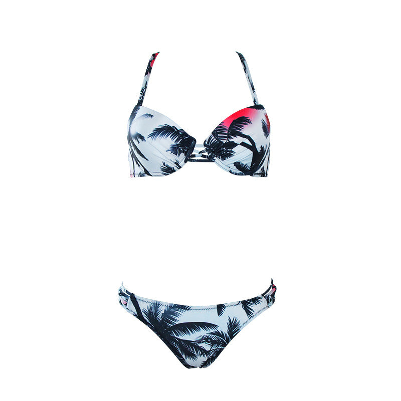 Women's Coconut Print Bikini Swimsuit