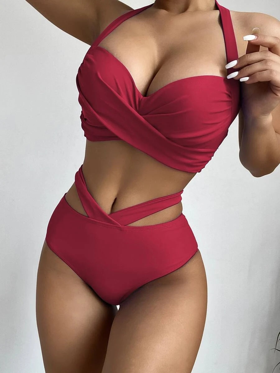 Underwire High Waist Bikini Swimsuit