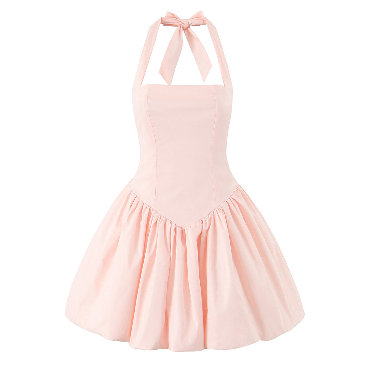 Halterneck Lace-Up Dress