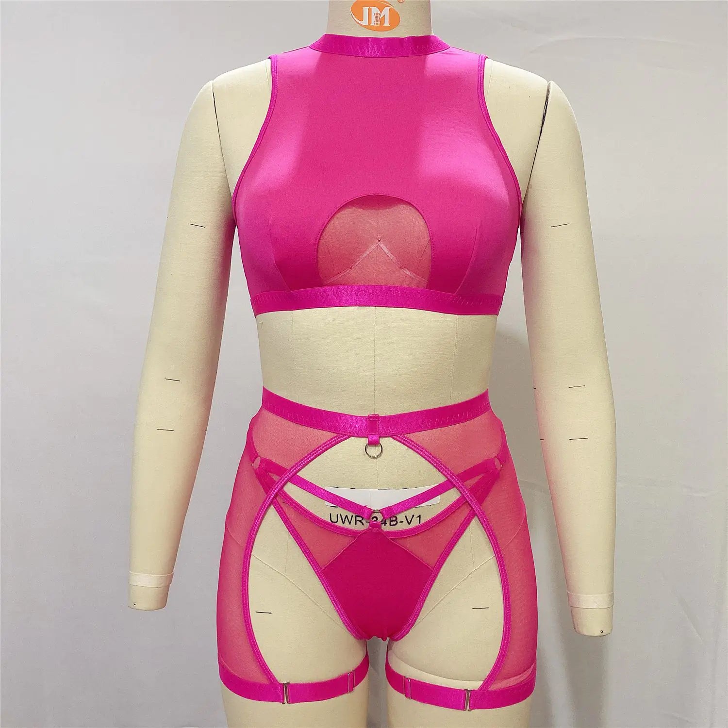 DC Fashionable Black Wireless Lingerie Set - 3 Pieces