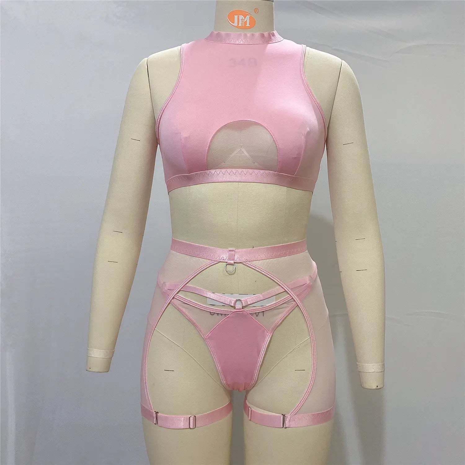 DC Fashionable Black Wireless Lingerie Set - 3 Pieces