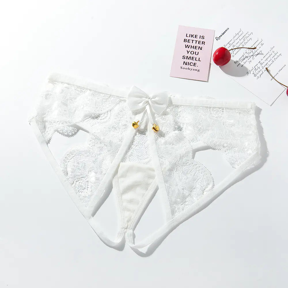 bre Lace Black Temptation Women's Lingerie with Bells