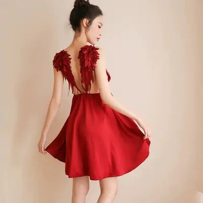 DC Winged Angel Strap Dress, Backless