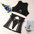 DC Fashionable Black Wireless Lingerie Set - 3 Pieces