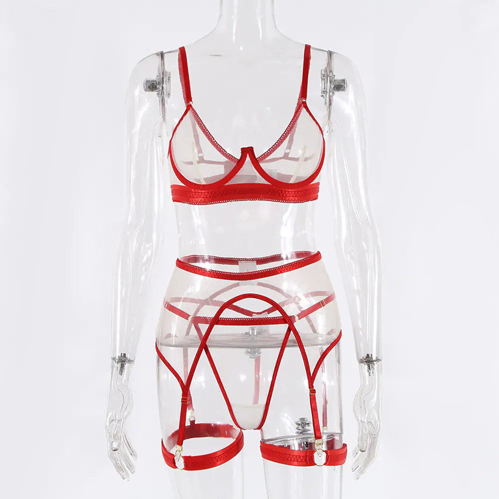 INS2022 Women's Lingerie Set - Sexy and Sheer Design