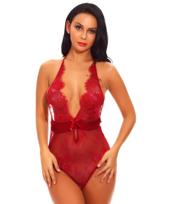 bre Lace Bodysuit Lingerie Sleepwear Set