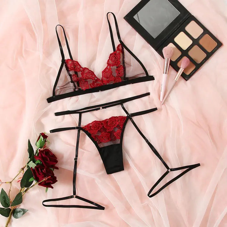 Lace Embroidered Sexy Lingerie Set for Women
