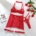 High-Quality Lingerie Set with Sheer Mesh Design