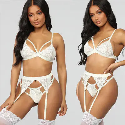 Lace 3-Piece Women's Lingerie Set for Cross-Border Sales
