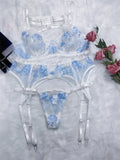 2023 Women's Sheer Lace Embroidered Lingerie Set